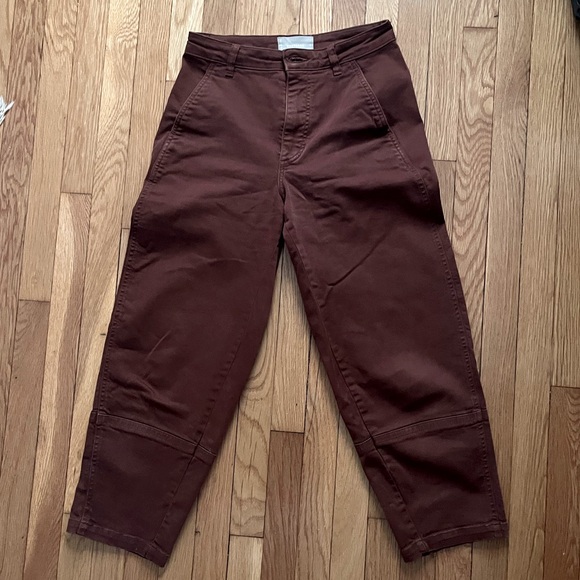 Everlane utility barrel pant, size 4. terra cotta/rust color - Picture 2 of 7